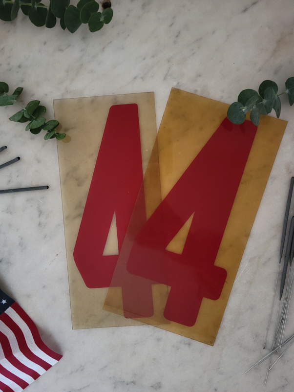 Marquee Plastic "4" Number