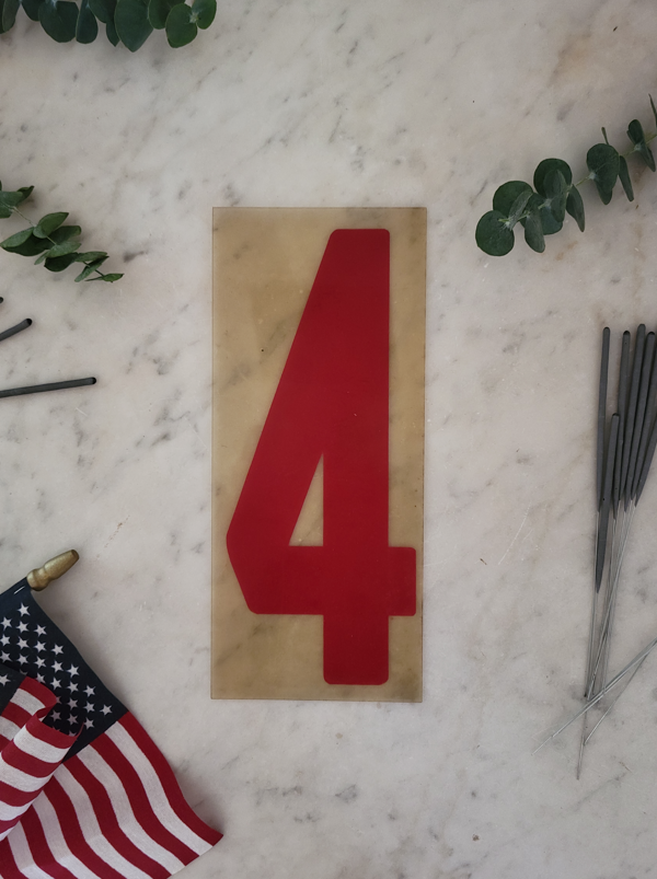 Marquee Plastic "4" Number