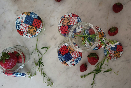 Patchwork Jelly Jars - Set of 6