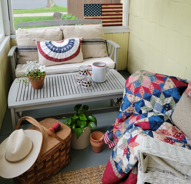 Rustic Wooden American Flag - Large