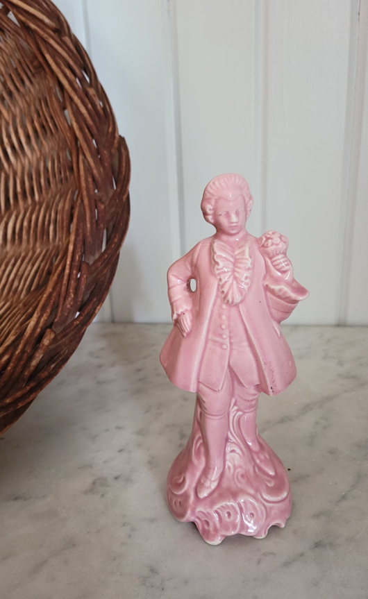 Pink Gentleman Ceramic Figurine