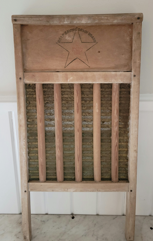 Antique NATIONAL Glass Washboard